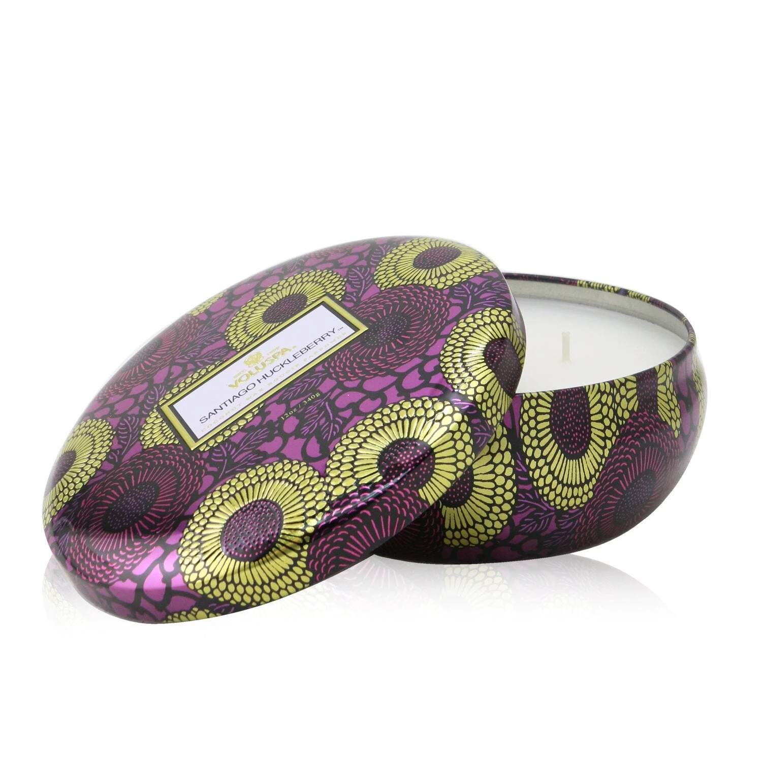 Voluspa 3 Wick Decorative Tin Candle - Santiago Huckleberry 340g/12oz 3 Voluspa 3 Wick Decorative Tin Candle - Santiago Huckleberry 340g/12oz