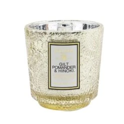 Voluspa Petite Pedestal Candle - Gilt Pomander & Hinoki 72g/2.5oz