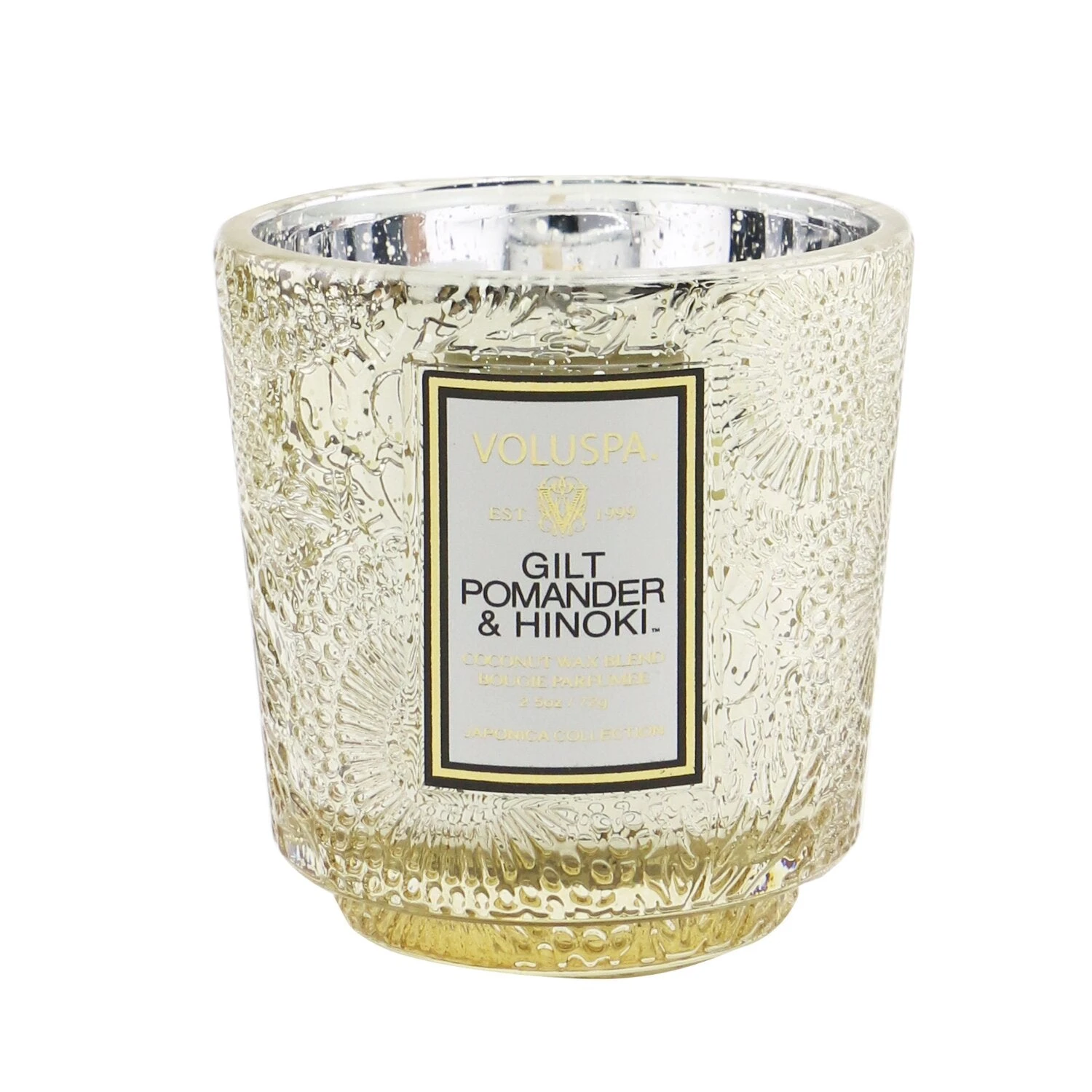 Voluspa Petite Pedestal Candle - Gilt Pomander & Hinoki 72g/2.5oz 3 Voluspa Petite Pedestal Candle - Gilt Pomander & Hinoki 72g/2.5oz