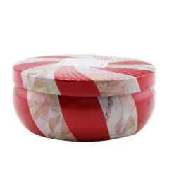 Voluspa 3 Wick Decorative Tin Candle - Crushed Candy Cane 340g/12oz -Voluspa 26465075116 2