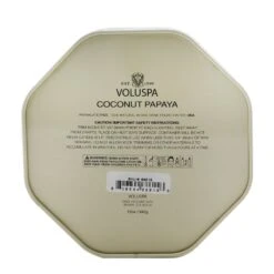 Voluspa 3 Wick Octagon Tin Candle - Coconut Papaya 340g/12oz -Voluspa 26471575116 2
