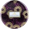 Voluspa Santiago Huckleberry - 3 Wick Tin Candle -Voluspa 3 wick candle in decorative tin santiago huckleberry 2 76ee