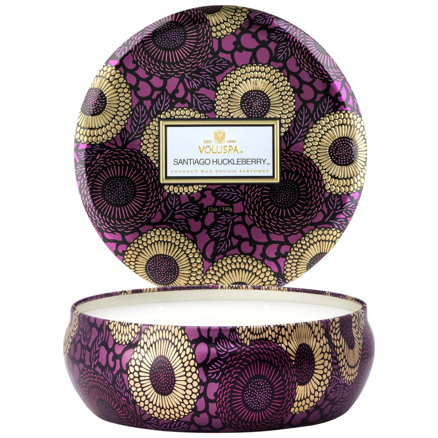 Voluspa Santiago Huckleberry - 3 Wick Tin Candle 5 Voluspa Santiago Huckleberry - 3 Wick Tin Candle - Image 3