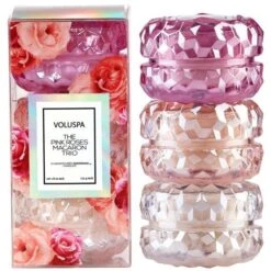 Voluspa - Roses Macaron 3 Candle Gift Set