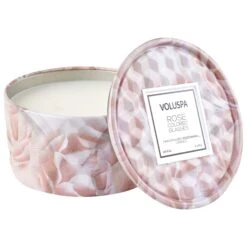 Voluspa Rose Colored Glasses - 2 Wick Tin Candle