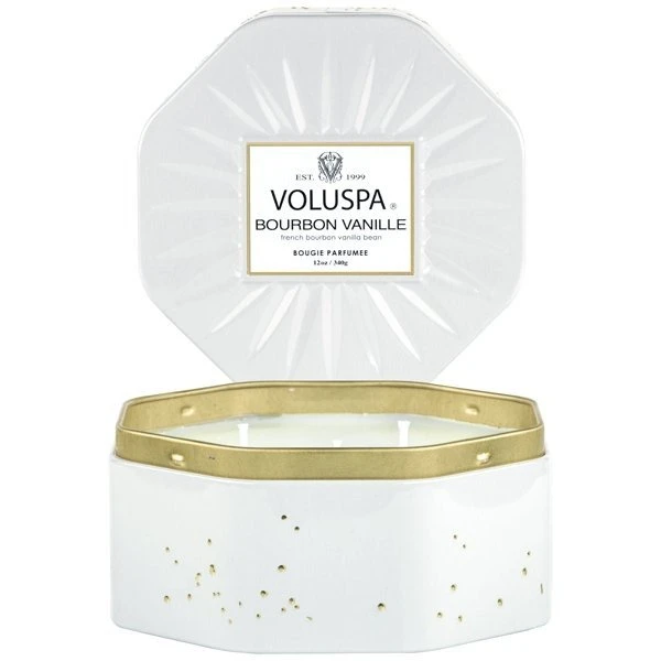 Voluspa - Bourbon Vanille Octagon Tin Candle 3 Voluspa - Bourbon Vanille Octagon Tin Candle