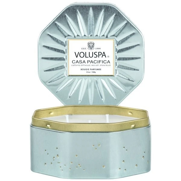 Voluspa - Casa Pacifica Octagon Tin Candle 3 Voluspa - Casa Pacifica Octagon Tin Candle