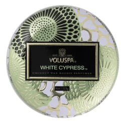 Voluspa White Cypress - Mini Tin Candle -Voluspa 72119 1 222f3784 9b8d 40f9 a688 c6f1f93ed4f2