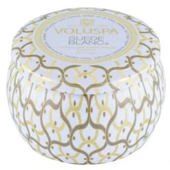 Voluspa Suede Blanc - Mini Tin Candle -Voluspa 8111 1 1