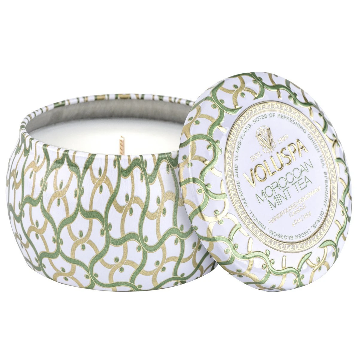 Voluspa - Moroccan Mint Tea Mini Tin Candle 5 Voluspa - Moroccan Mint Tea Mini Tin Candle - Image 3