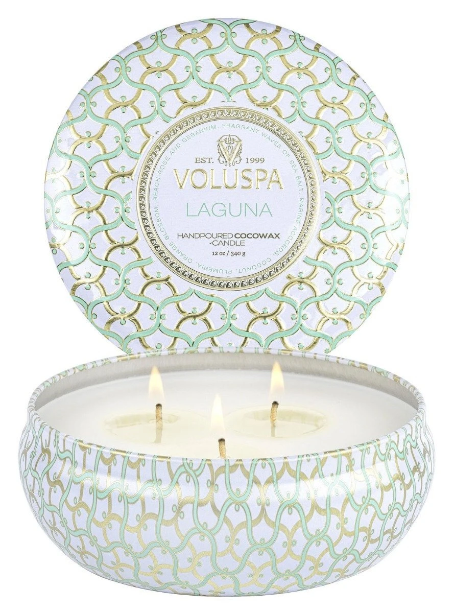 Voluspa - Laguna 3 Wick Tin Candle 3 Voluspa - Laguna 3 Wick Tin Candle