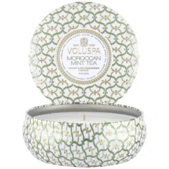 Voluspa - Moroccan Mint Tea 3 Wick Tin Candle 9 Voluspa - Moroccan Mint Tea 3 Wick Tin Candle -Voluspa 8124 2 1
