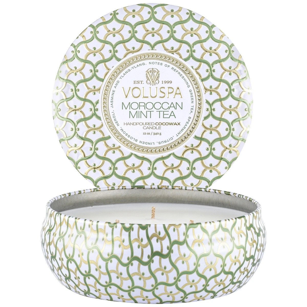 Voluspa - Moroccan Mint Tea 3 Wick Tin Candle 5 Voluspa - Moroccan Mint Tea 3 Wick Tin Candle - Image 3