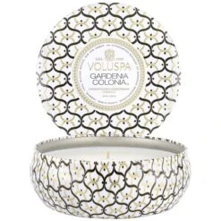 Voluspa - Gardenia Colonia 3 Wick Tin Candle 9 Voluspa - Gardenia Colonia 3 Wick Tin Candle -Voluspa 8125 2 1