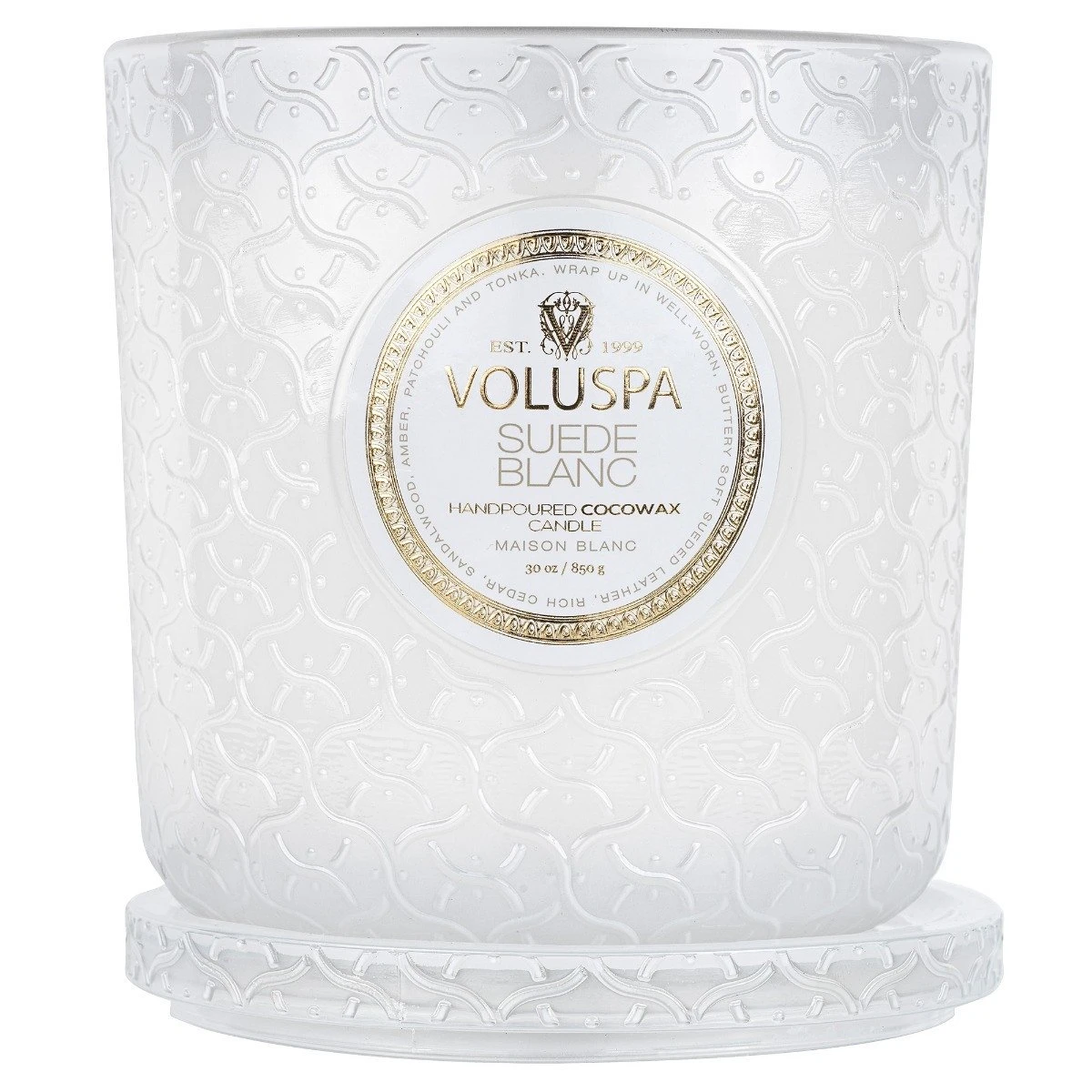 Voluspa - Suede Blanc Luxe Candle 6 Voluspa - Suede Blanc Luxe Candle - Image 4