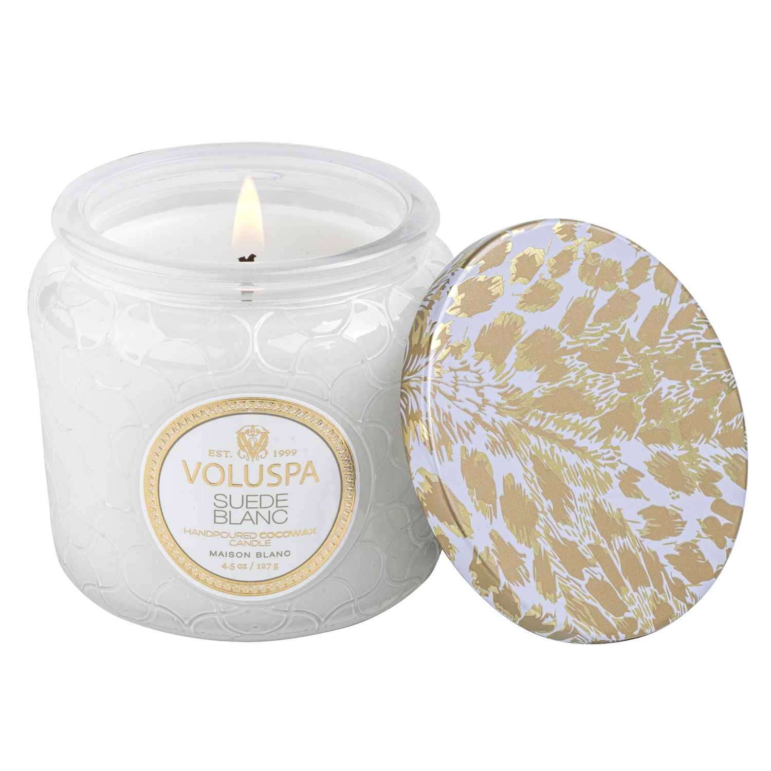 Voluspa Suede Blanc - Petite Jar Candle 3 Voluspa Suede Blanc - Petite Jar Candle