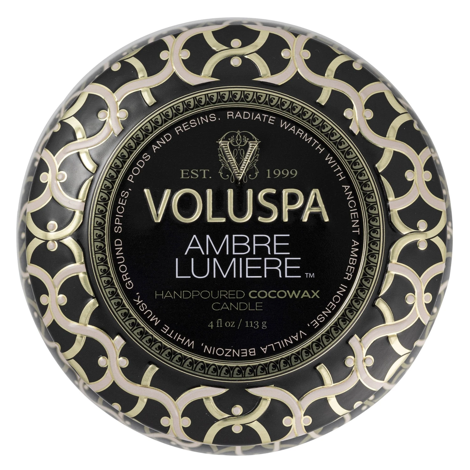Voluspa Ambre Lumiere - Mini Tin Candle 7 Voluspa Ambre Lumiere - Mini Tin Candle - Image 5