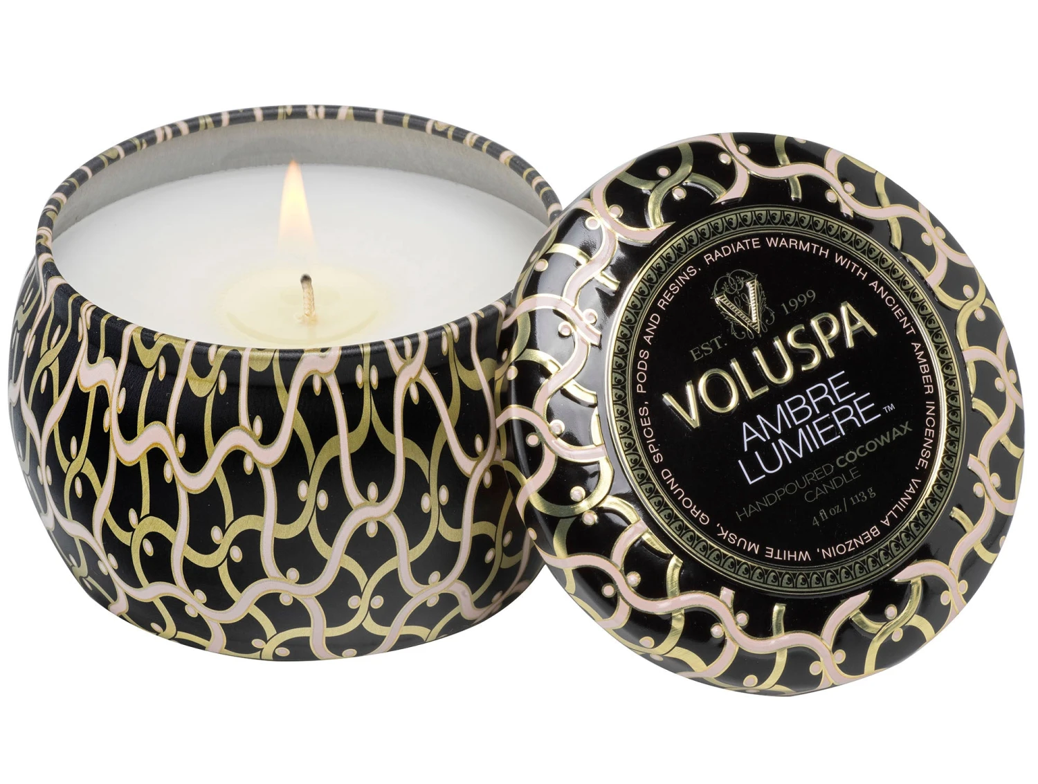 Voluspa Ambre Lumiere - Mini Tin Candle 3 Voluspa Ambre Lumiere - Mini Tin Candle