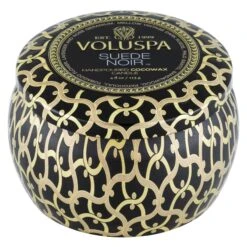 Voluspa Suede Noir - Mini Tin Candle -Voluspa 8213 1 1