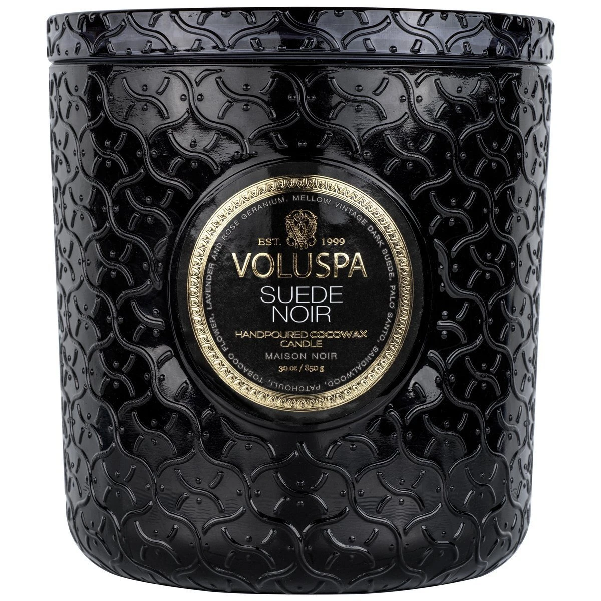 Voluspa - Suede Noir Luxe Candle 4 Voluspa - Suede Noir Luxe Candle - Image 2