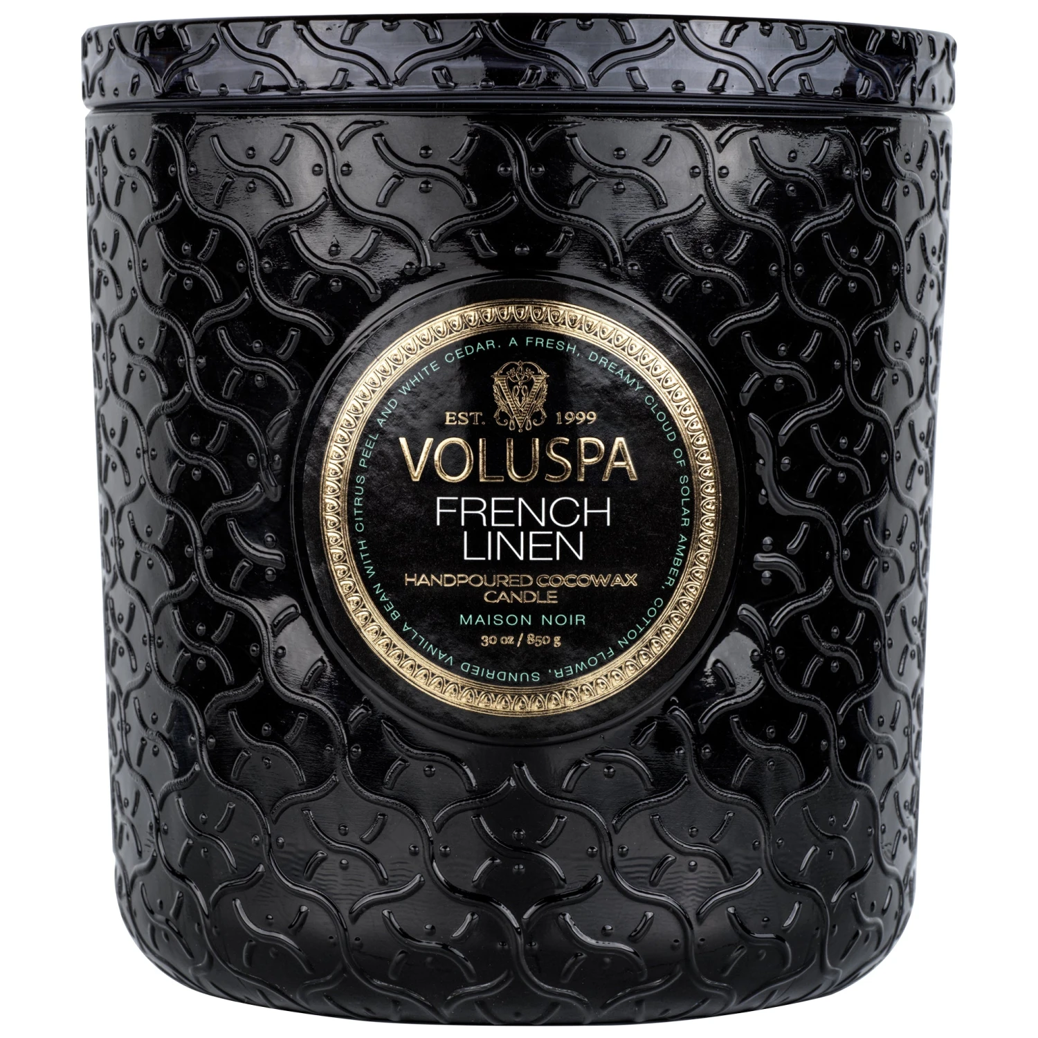 Voluspa French Linen - Luxe Candle 3 Voluspa French Linen - Luxe Candle