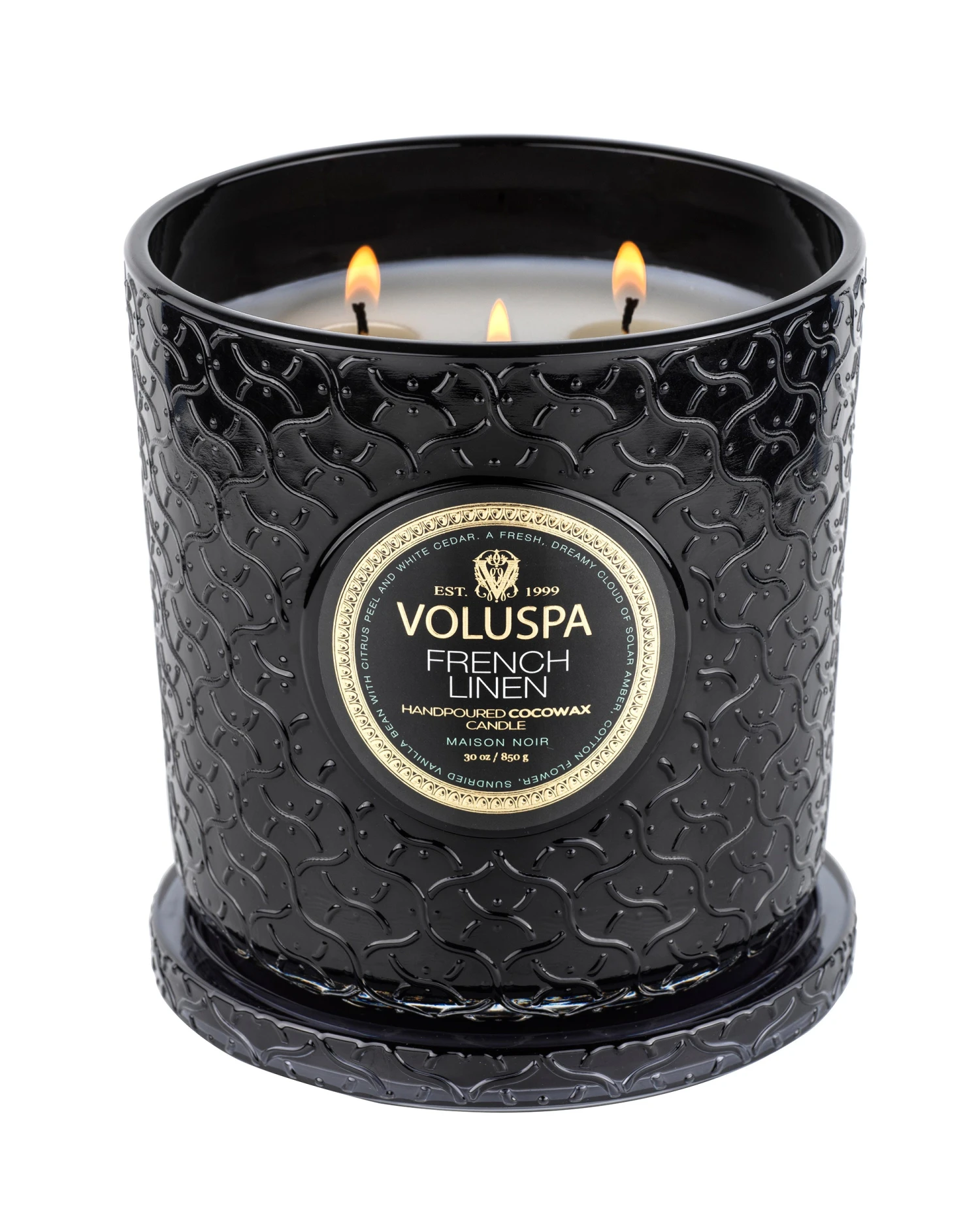 Voluspa French Linen - Luxe Candle 4 Voluspa French Linen - Luxe Candle - Image 2