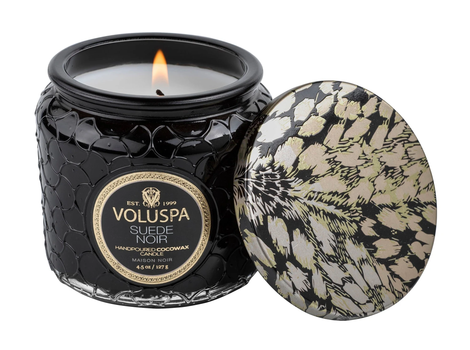 Voluspa Suede Noir - Petite Jar Candle 3 Voluspa Suede Noir - Petite Jar Candle