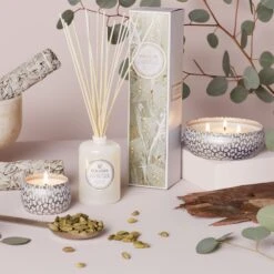 Voluspa Eucalyptus & White Sage - Mini Tin Candle -Voluspa FA21 ING 8117 8157 8127 Web 25b606af 7bea 47a1 99f2 1142a0881626