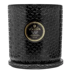 Voluspa Suede Noir - 5 Wick Hearth Candle -Voluspa FA22 PRopt Suede Noir 8503 3 1