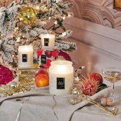 Voluspa Spiced Goji Tarocco Orange - Petite Pedestal Candle -Voluspa HO21 LF 73318 73518 73918 Web