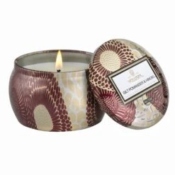 Voluspa Gilt Pomander & Hinoki - Mini Tin Candle