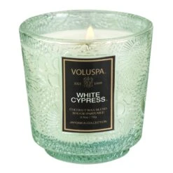 Voluspa White Cypress - Petite Pedestal Candle -Voluspa HO21 PRopt 73919 001