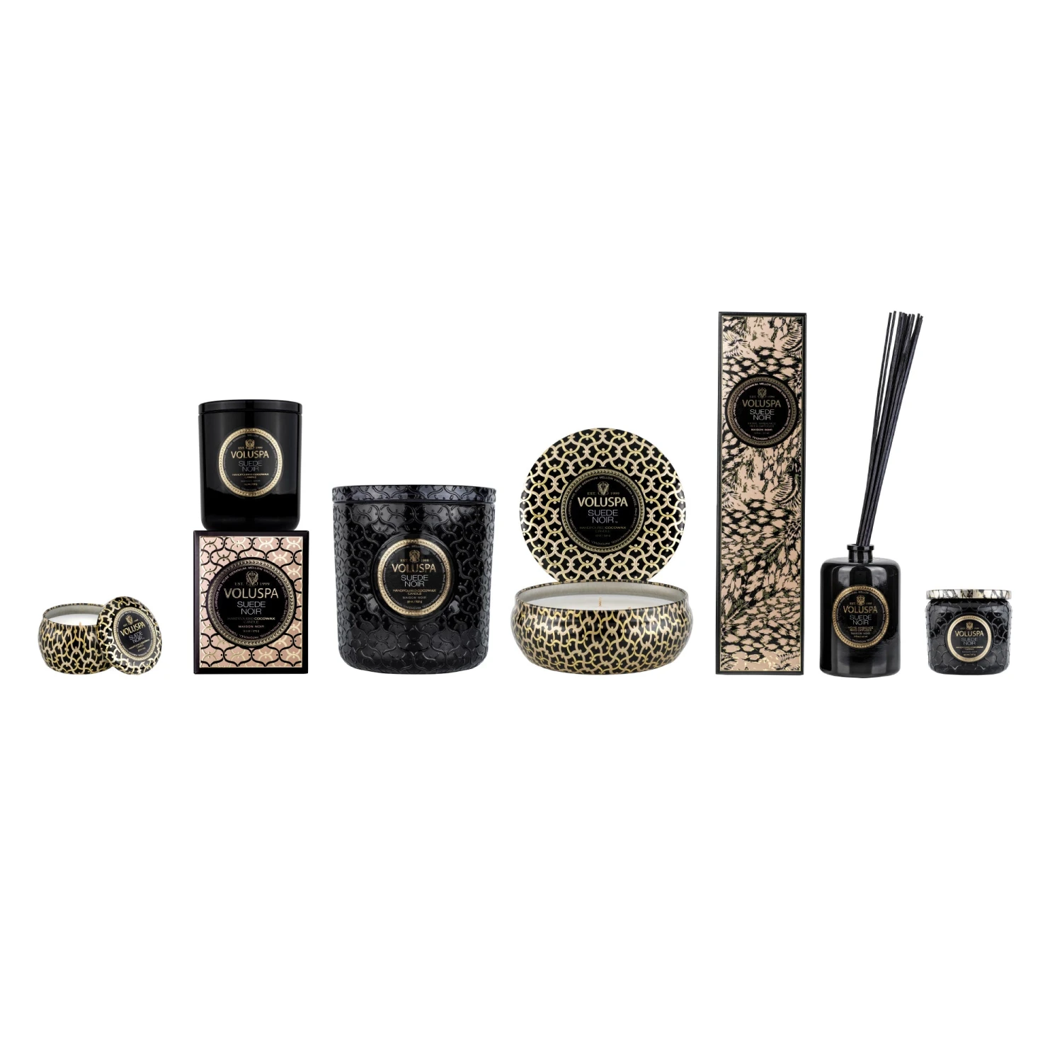 Voluspa Suede Noir - Petite Jar Candle 6 Voluspa Suede Noir - Petite Jar Candle - Image 4