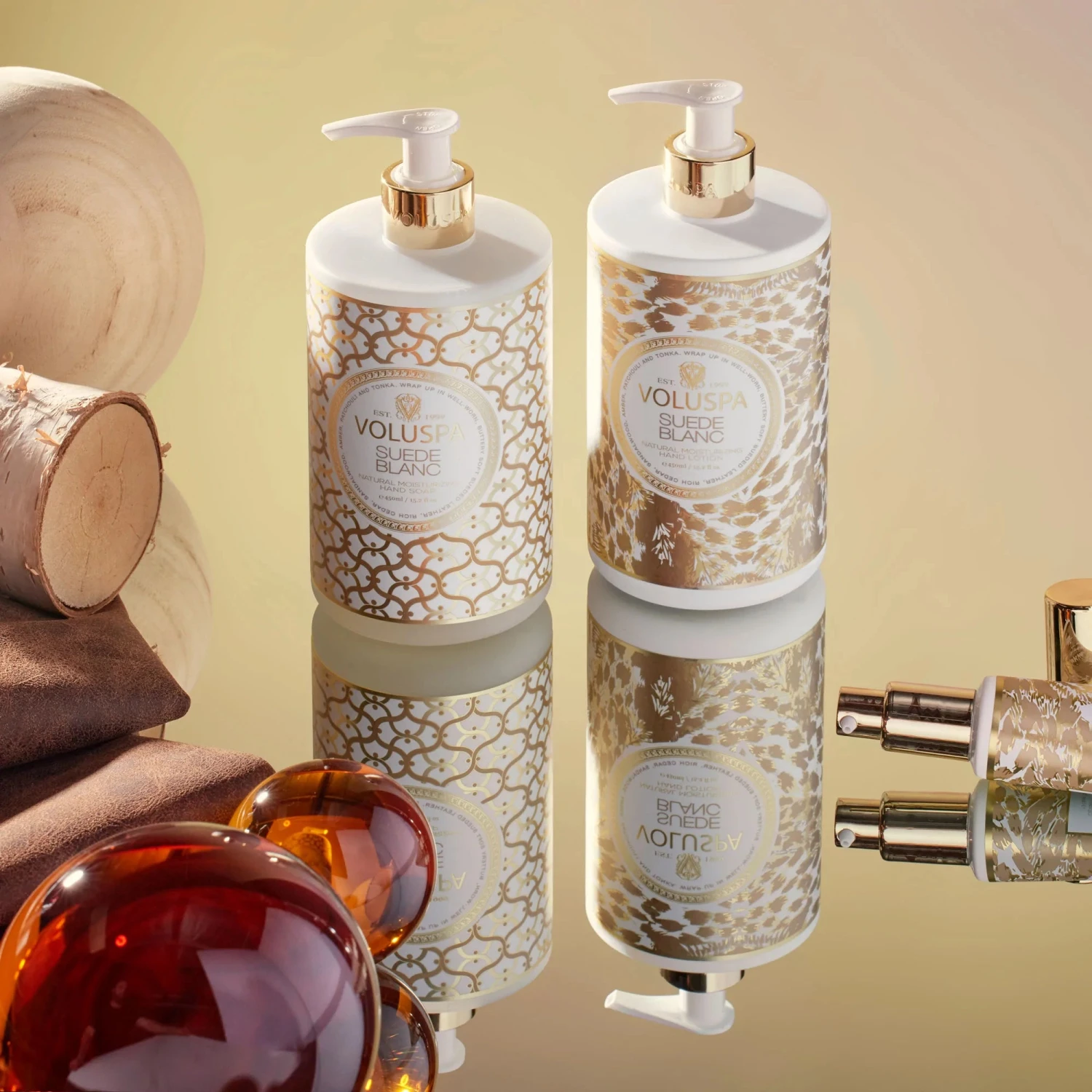 Voluspa Suede Blanc - Hand Soap & Lotion 4 Voluspa Suede Blanc - Hand Soap & Lotion - Image 2