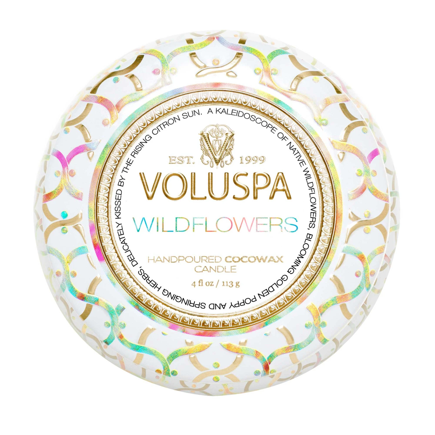 Voluspa Wildflowers - Mini Tin Candle 8 Voluspa Wildflowers - Mini Tin Candle - Image 6