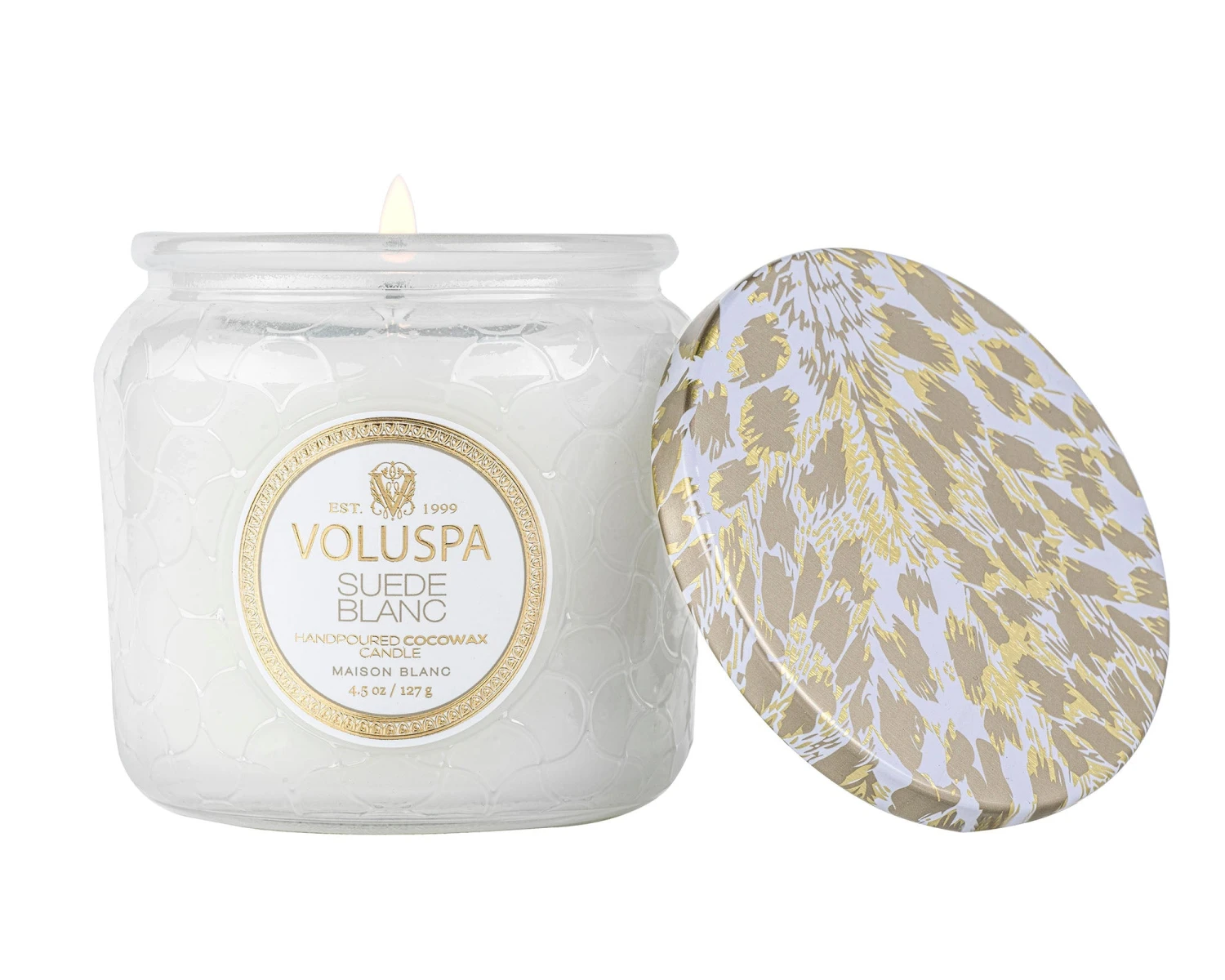 Voluspa Suede Blanc - Petite Jar Candle 6 Voluspa Suede Blanc - Petite Jar Candle - Image 4