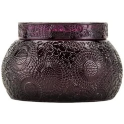 Voluspa Santiago Huckleberry - Chawan Bowl Candle 8 Voluspa Santiago Huckleberry - Chawan Bowl Candle -Voluspa embossed glass chawan bowl wlid santiago huckleberry 7262 1.jpg 1ac6