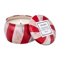 Voluspa - Crushed Candy Cane Travel Tin Candle