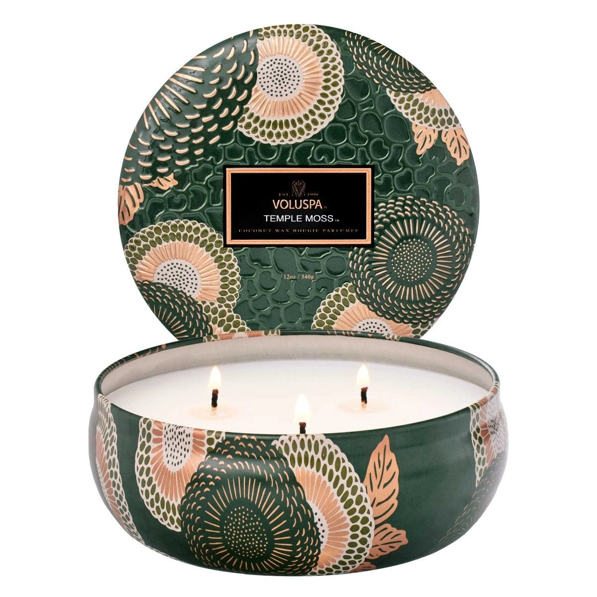 Voluspa - Temple Moss 3 Wick Tin Candle 3 Voluspa - Temple Moss 3 Wick Tin Candle
