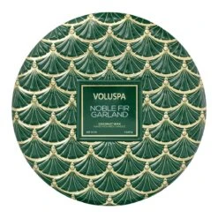 Voluspa - Noble Fir Garland 3 Wick Tin Candle 9 Voluspa - Noble Fir Garland 3 Wick Tin Candle -Voluspa f23 propt 54510 002