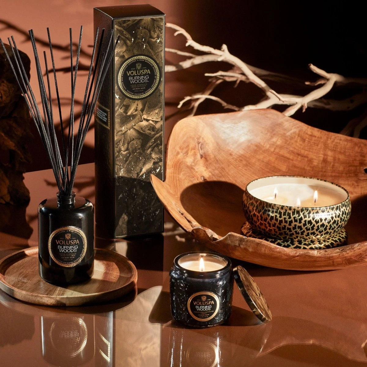 Voluspa - Burning Woods Petite Jar Candle 7 Voluspa - Burning Woods Petite Jar Candle - Image 5