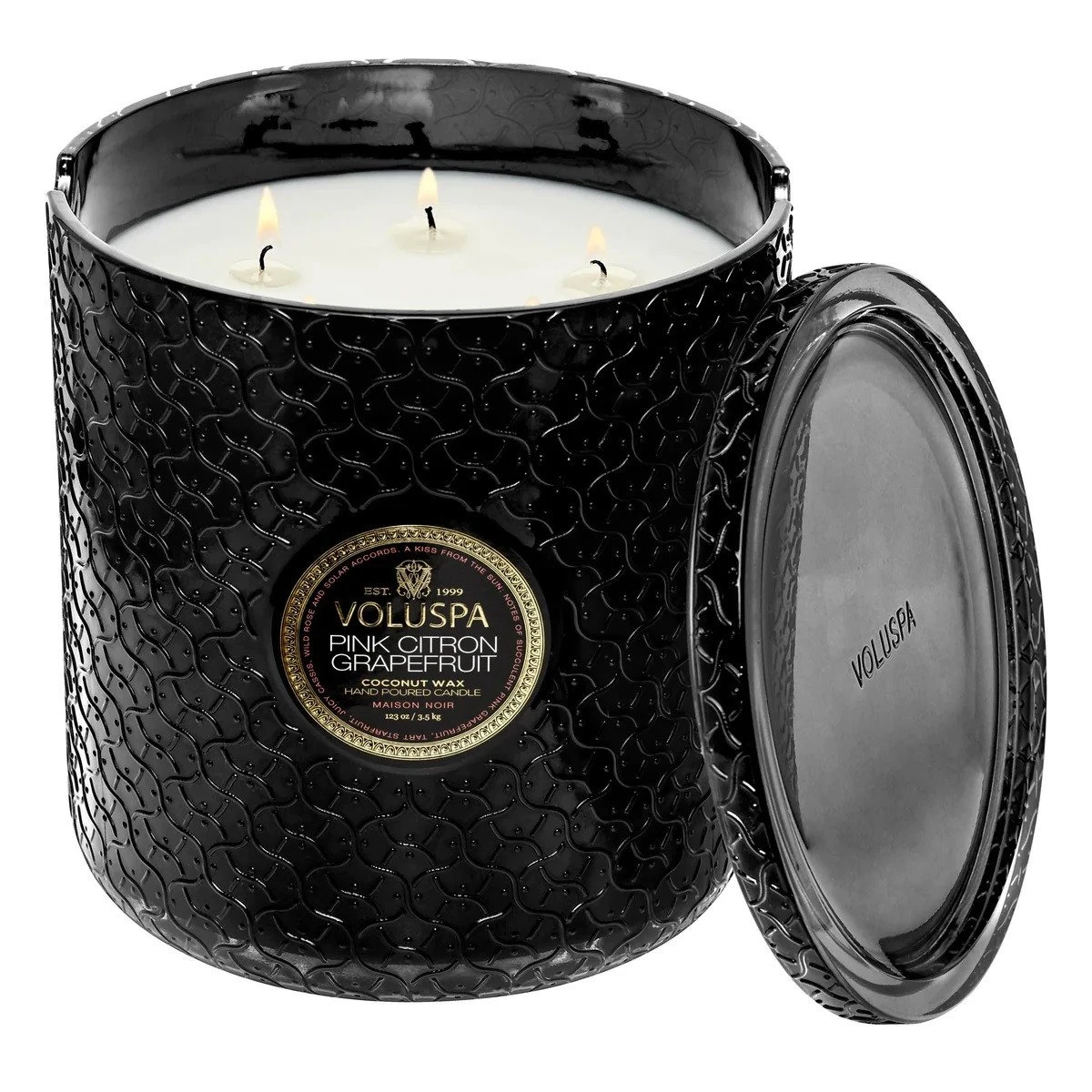 Voluspa - Pink Citron Grapefruit 5 Wick Hearth Candle 4 Voluspa - Pink Citron Grapefruit 5 Wick Hearth Candle - Image 2