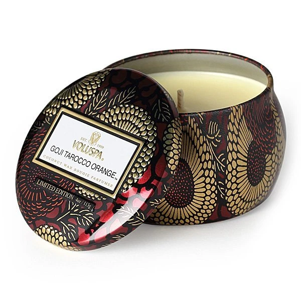 Voluspa - Goji & Tarocco Orange Travel Tin Candle 3 Voluspa - Goji & Tarocco Orange Travel Tin Candle