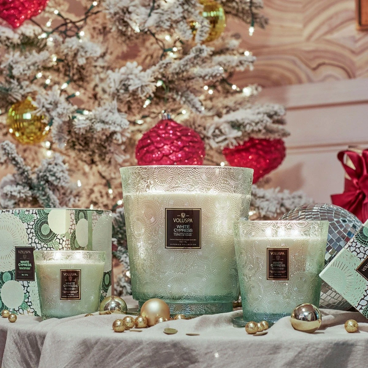 Voluspa - White Cypress 2 Wick Hearth Candle 6 Voluspa - White Cypress 2 Wick Hearth Candle - Image 4