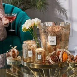 Voluspa - Gilt Pomander & Hinoki 5 Wick Hearth Candle -Voluspa ho21 lf 73316 73516 72816 1 web 1 1