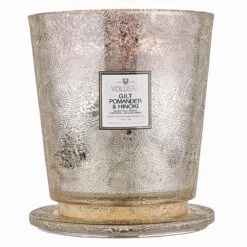 Voluspa - Gilt Pomander & Hinoki 5 Wick Hearth Candle -Voluspa ho21 propt 72816 003