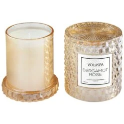 Voluspa Bergamot Rose - Cloche Candle -Voluspa icon candle cloche cover bergamont rose 2 9a18