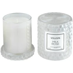 Voluspa Milk Rose - Cloche Candle -Voluspa icon candle cloche cover milk rose 2 cb8e