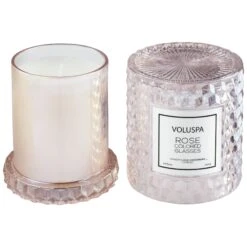 Voluspa Rose Colored Glasses - Cloche Candle -Voluspa icon candle cloche cover rose colored glasses 2 44f2