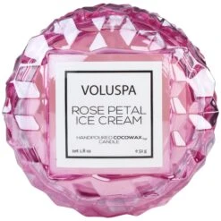 Voluspa Rose Petal Ice Cream - Macaron Candle